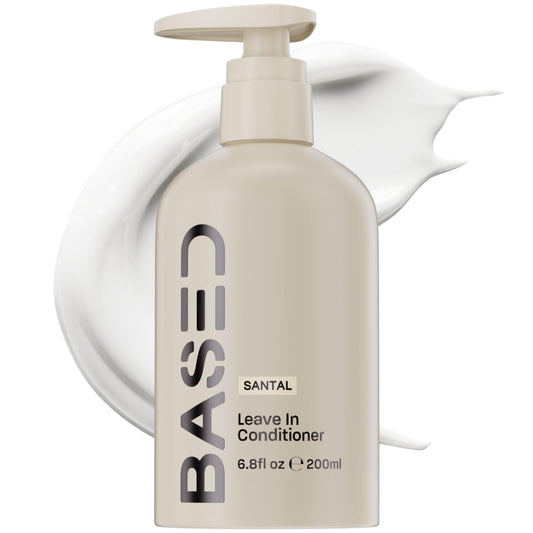 BASED Leave-In Conditioner, Instant Frizz Control, Hydrates & Nourishes Hair, Premium Leave-In Conditioner for Men, Healthy Frizz-Free Hair in Minutes (6.8 Fl Oz Pack of 1)